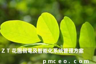 ZT花園弱電及智能化系統管理方案
