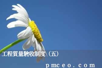 工程質量驗收制度（五）